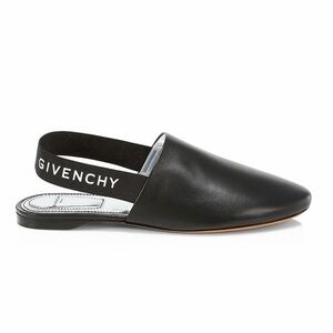 Givenchy Black Leather Slingback Mules Rivington 39